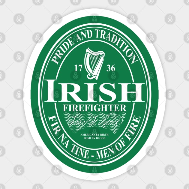 Irish Firefighter (oval) Sticker by ianscott76